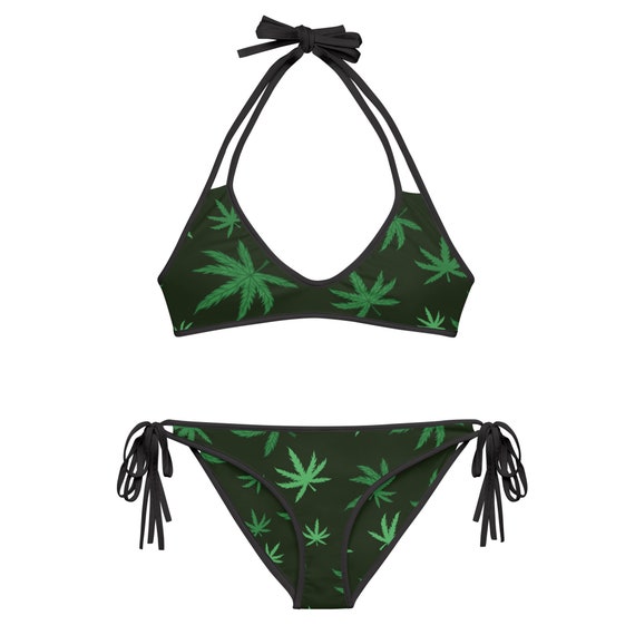 Marijuana Bikini Set Marijuana Clothing Marijuana Swimwear - Etsy