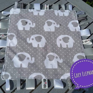GREY ELEPHANT TAGGY blanket