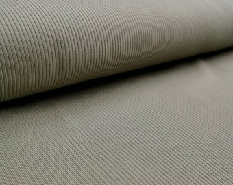 Ribstrick jersey, ribbed jersey, olive, by the meter from 0,5 m