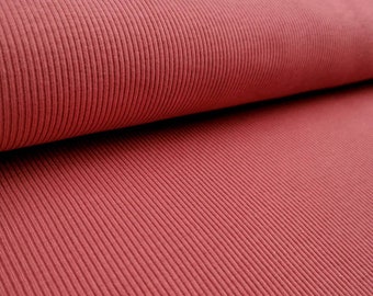 Rib knit jersey, rib jersey, raspberry, sold by the meter from 0.5 m