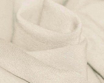 Summer sweatshirt fabric, light beige, sold by the meter from 0.5 m