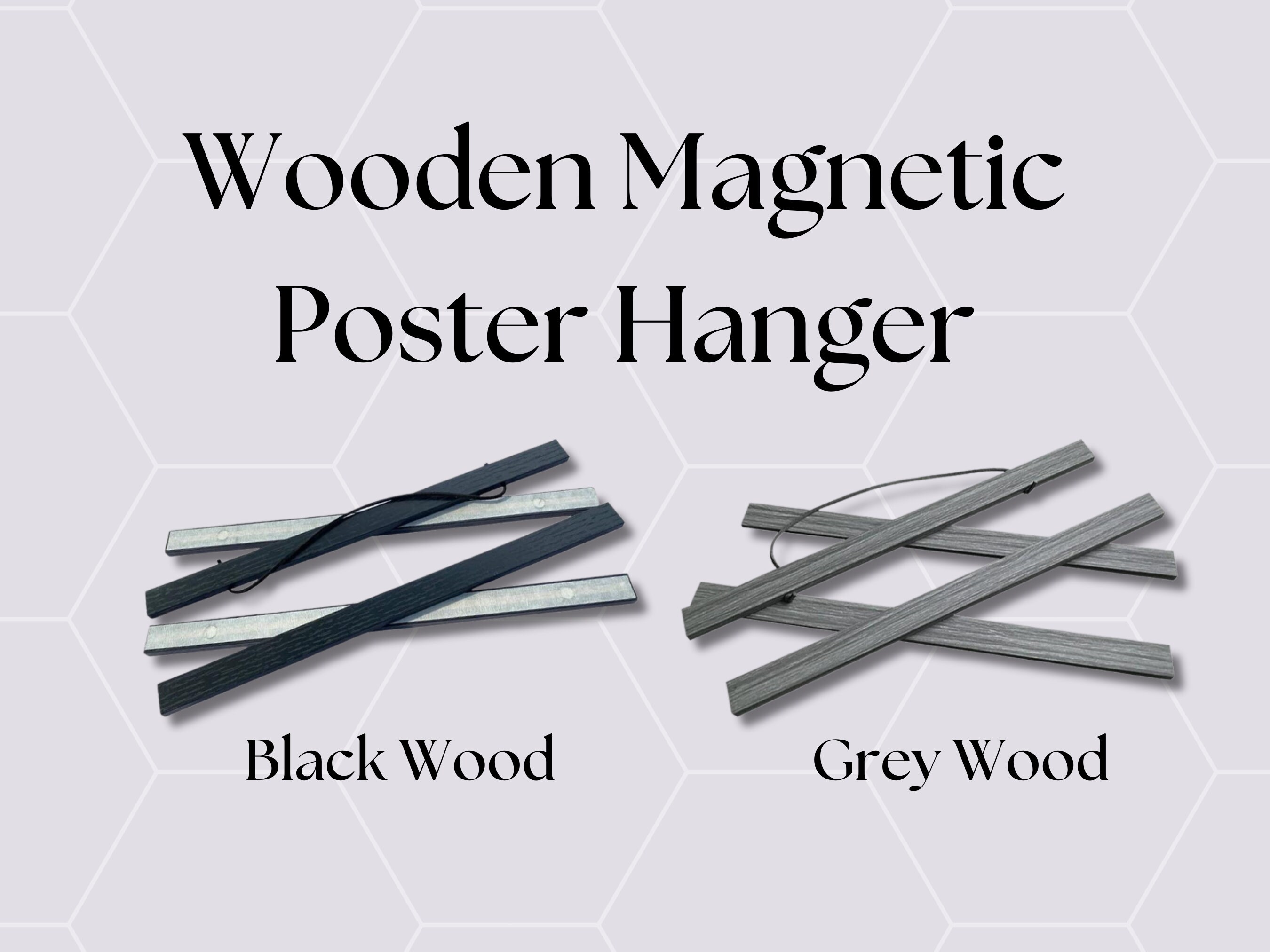 Poster Hanger Wooden Poster Rail Art Print Display Etsy