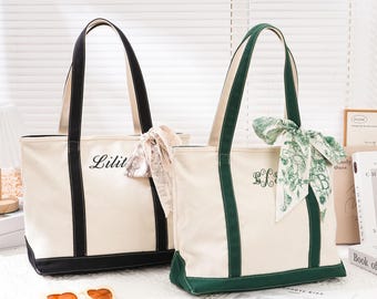 Embroidered Canvas Tote Bag,Personalized Tote Bag with Initials,Bridesmaid Proposal Gift,Custom Tote Bags,Bachelor Party Gifts,Gifts For Her