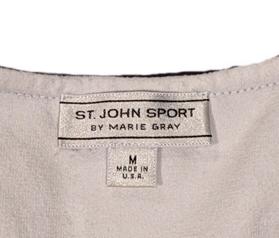 St John Sport by Marie Gray VTG White Cropped Top… - image 3