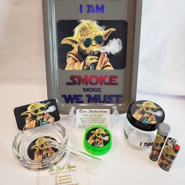 Marijuana Rolling Tray Set Etsy