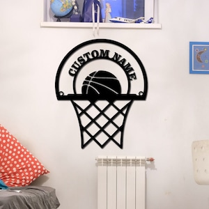 Basket personalizzato Metal Wall Art Segno di basket personalizzato Segni di basket Basket Segno di metallo Regalo di compleanno per l'amante del basket per lui