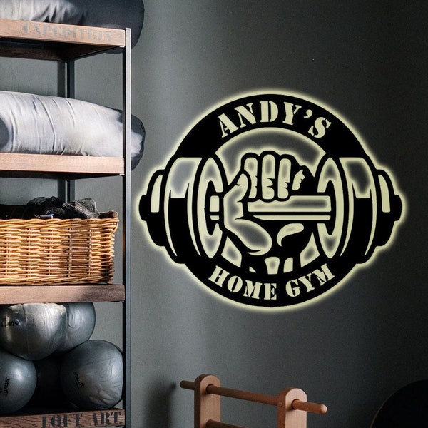 Personalized Gym Metal Sign Home Gym Signs Powerlifting Sign Workout Room Sign Fitness Sign Home Gym Wall Art Custom Gym Sign Home Gym Decor
