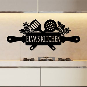 Kitchen Gifts, Personalized Kitchen Signs, Custom Metal Sign for Kitchen, Kitchen Wall Decor, Custom Kitchen Sign, Nana Mothers Day Gift