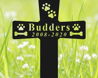 Custom Dog Grave Marker, Dog Memorial Sign, Outdoor Garden Stake, Loss of Pet, Sympathy Sign