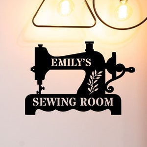 Custom Sewing Metal Wall Art Sewing Room Sign Sewing Sign Sewing Room Wall Decor Quilting Sign Gift for Her Mother Day's Gift