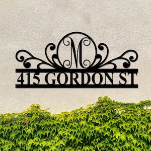 Custom House Number Sign Personalized Metal Address Sign Address Metal Sign Housewarming Gift