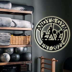Custom Home Gym Signs Home Gym Decor Workout Metal Wall Art Gym Fitness Decoration Housewarming Gift