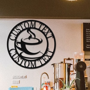 Custom Coffee Bar Sign Metal Coffee Bar Wall Hanging Home Decor Custom Coffee Sign Kitchen Wall Decor Kitchen Sign Coffee Bar Decor