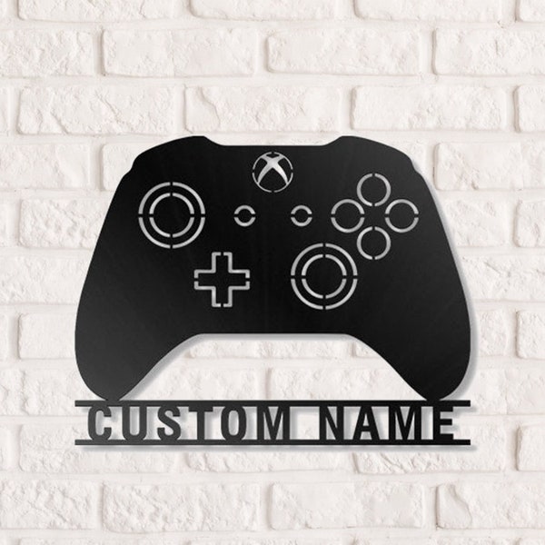 Custom Gamer Name Sign Game Room Sign Personalized Game Room Metal Wall Art, Game zone Wall decor, Gamer Gift Ideas Home Decor Mancave