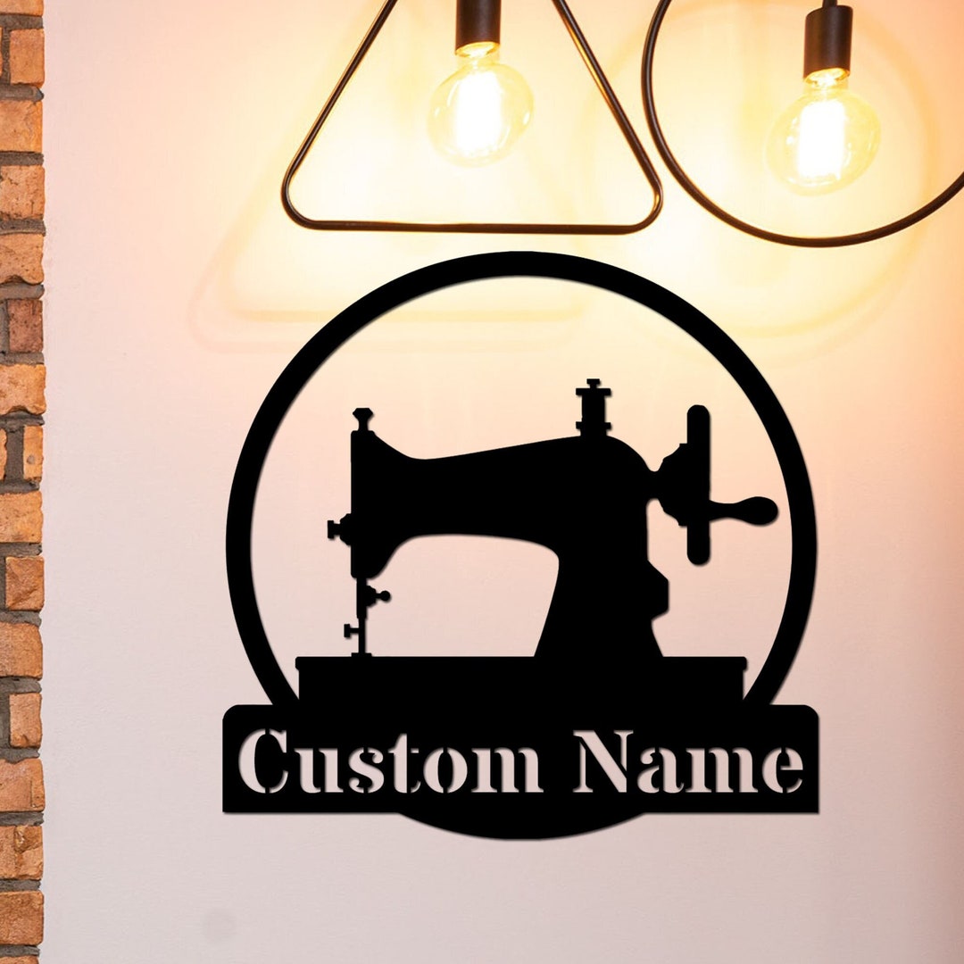 Custom Sewing Room Sign Sewing Metal Wall Art Personalized Sewing Sign Sewing Room Wall Decor