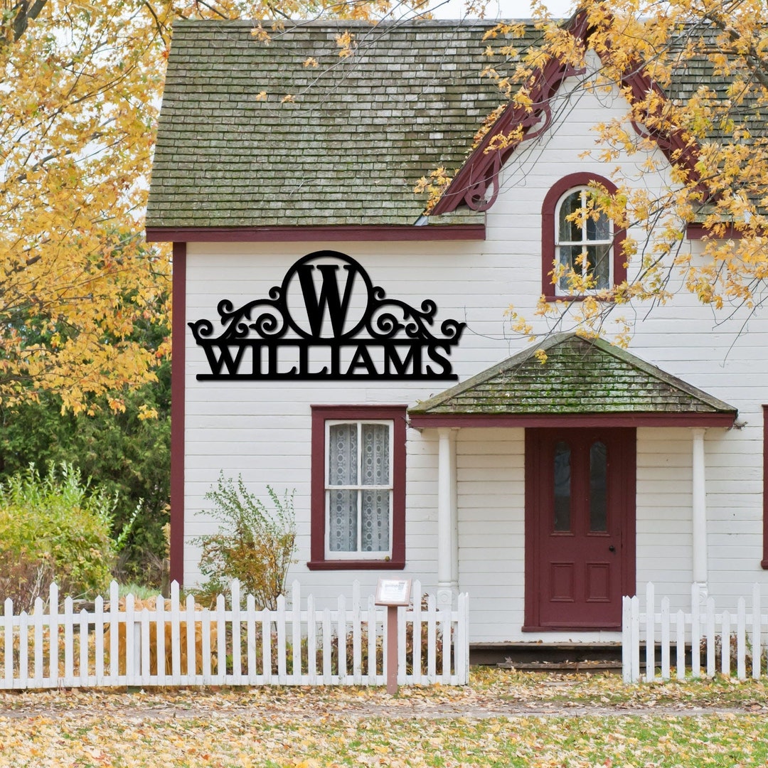 Personalized Outdoor Name Sign Metal Last Name Sign Family Name Sign