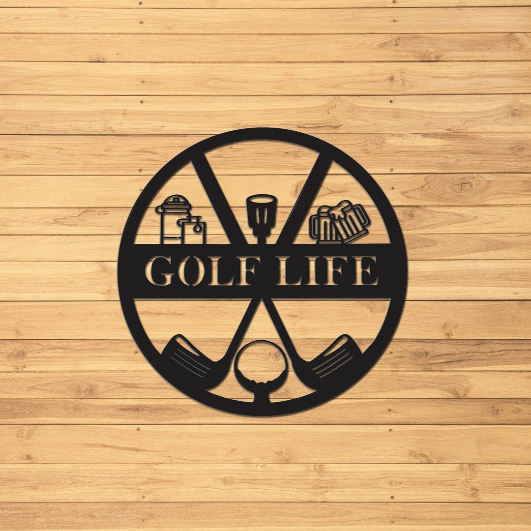 Custom Golf Metal Wall Art Golf Wall Decor Golf Player Gift Etsy