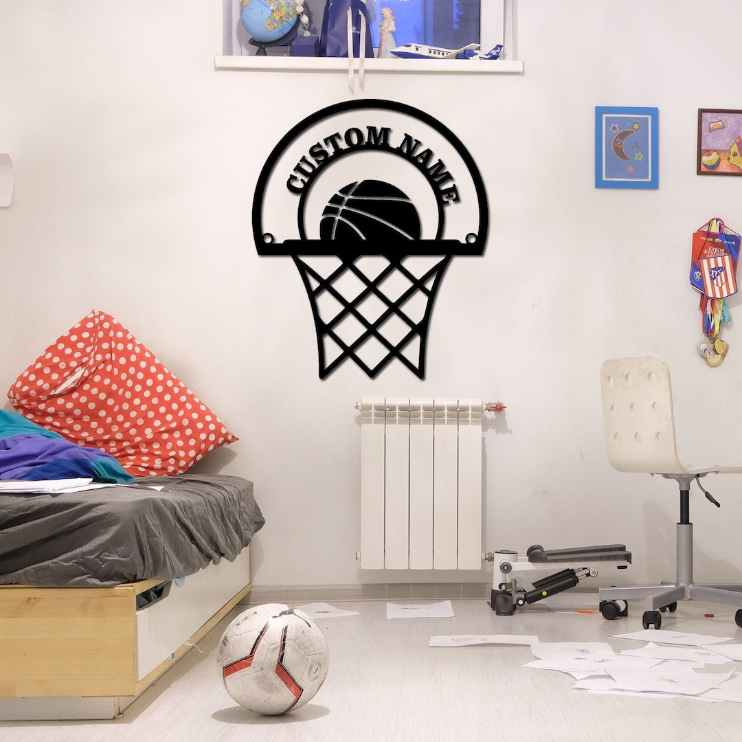 Custom Basketball Metal Wall Art Personalized Basketball Sign Etsy