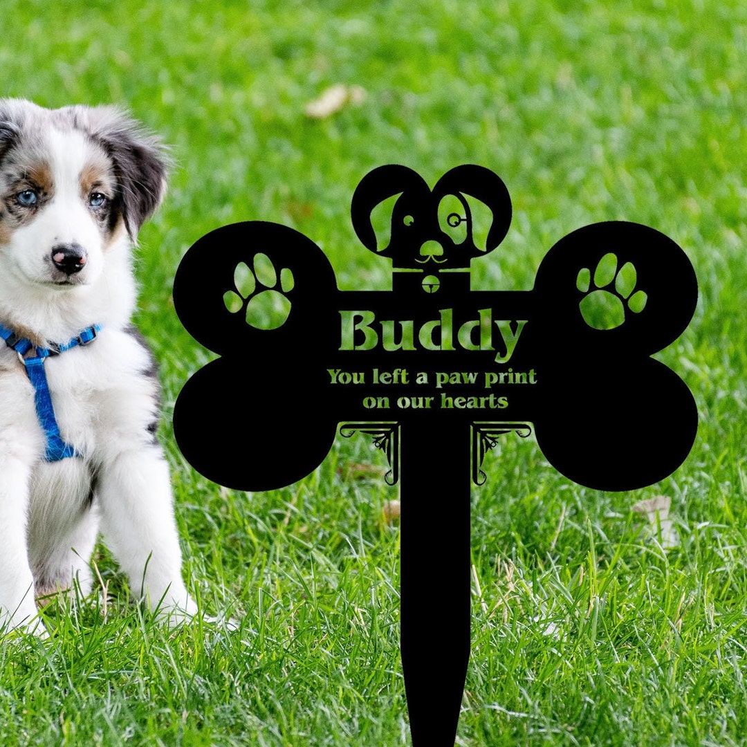 Pet Memorial Stake Custom Garden Metal Stake Dog Memorial Cross Pet