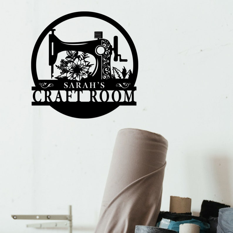 Custom Sewing Metal Wall Art Sewing Room Sign Personalized Etsy