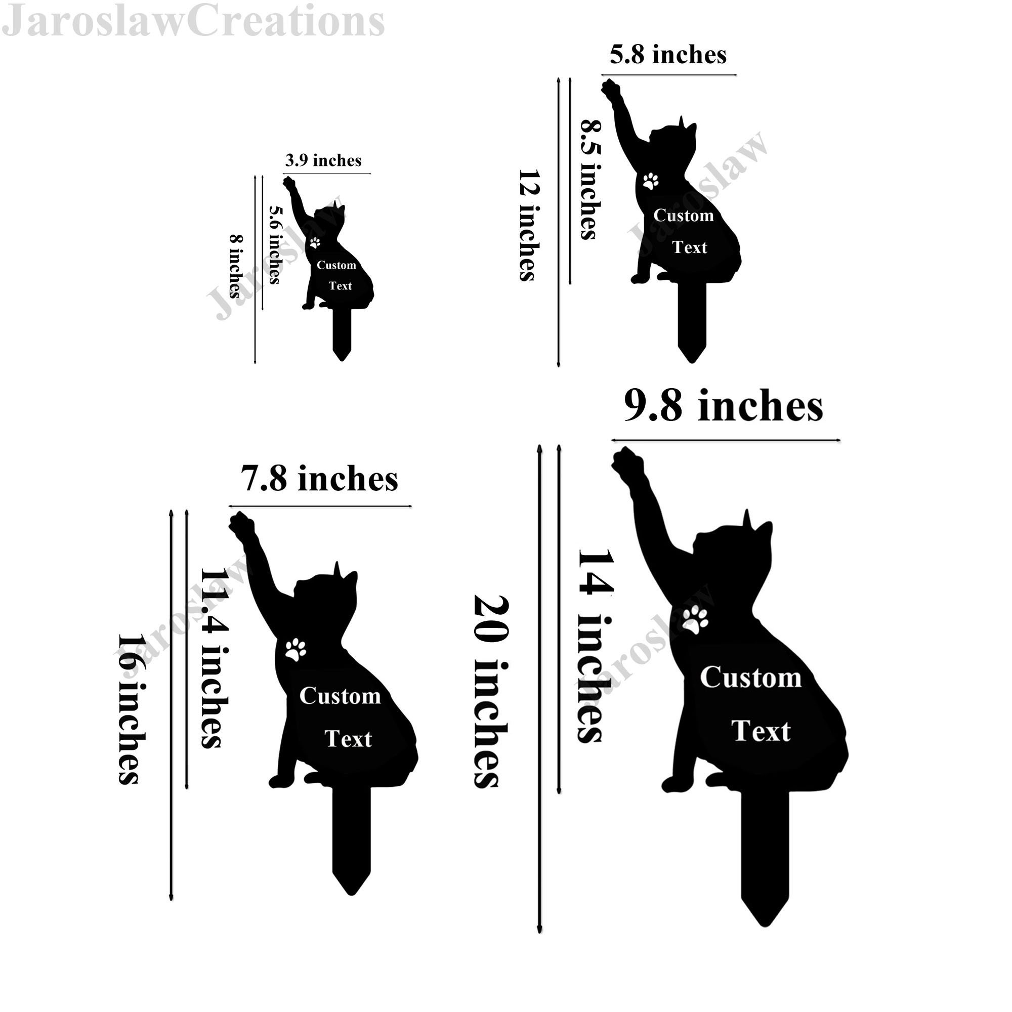 Custom Cat Memorial Stake Personalized Cat Memorial Plaque with Stake Cat Grave Marker Cat Memorial Gift Metal Garden Stake Cat Burial Stake