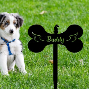 Personalized Dog Memorial Stake In Loving Memory for dogs Dog Grave Marker Dog Memorial Garden Stake Metal Pets Remembrance Stake