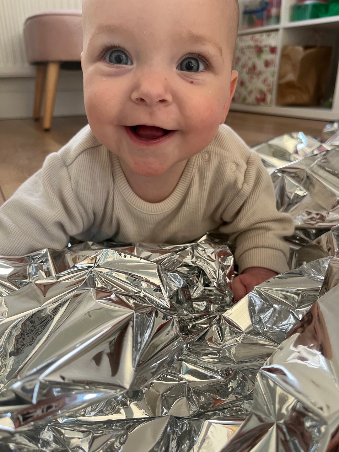 Baby Sensory Foil Blanket silver Blanket Space Sensory Etsy