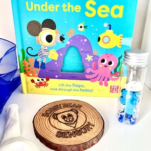 Boîte sensorielle sous la mer | Cadeau sensoriel pour bébé | Créatures marines sensorielles pour bébé | Cadeau bébé sous la mer | Boîte sensorielle pour tout-petits | Boîte hippocampe