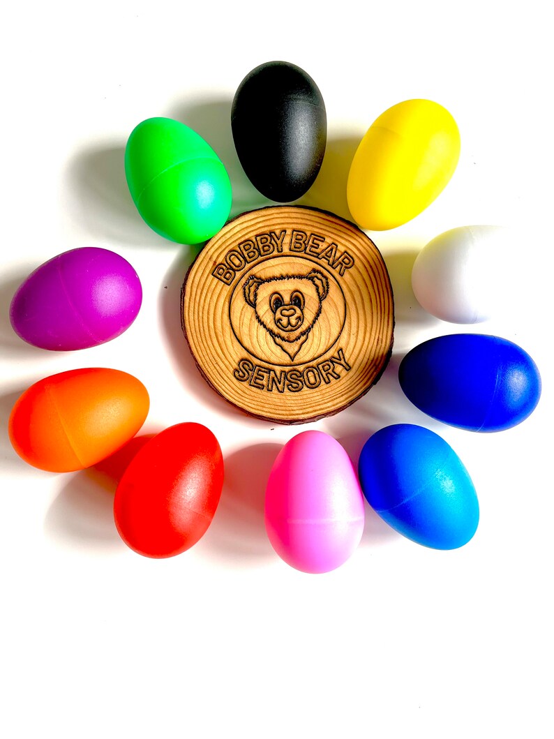 Sensory Egg Shakers: Multicolour Percussion Eggs, Baby Rattle (set of 4 ...
