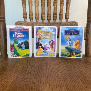 Vintage 1996 Disney Mini VHS Figurine Toys SET of 3