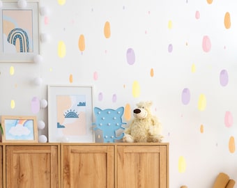 Boho Polka Dot Wall Decals, Removable Kids Room Decor
