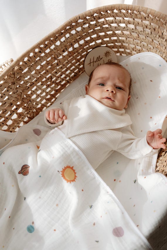 Cotton Muslin Space Muslin Blanket Space Muslin Baby Swaddle