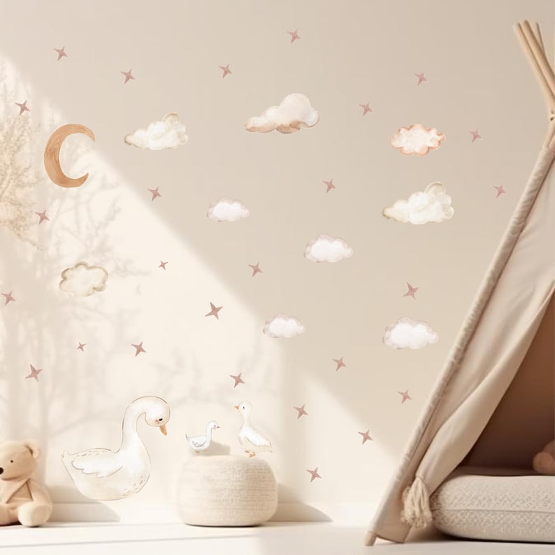 Goose Wall Decal for Nursery, Removable and Repositionable, Duck Wall