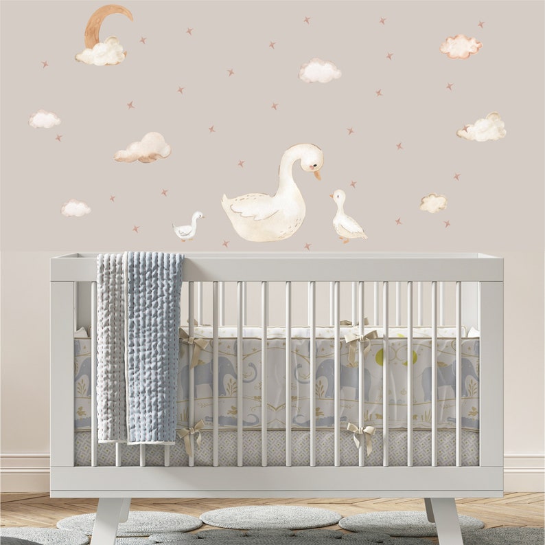 Goose Wall Decal for Nursery, Removable and Repositionable, Duck Wall