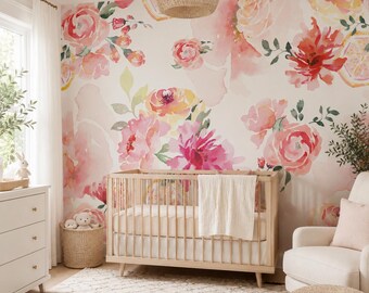 Floral Wall Wallpaper | Peel and Stick | Easy to Apply