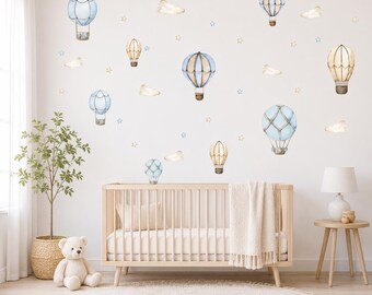 Hot Air Balloons Dream Decal | Removable | Fabric | Pvc Free | Easy to Apply