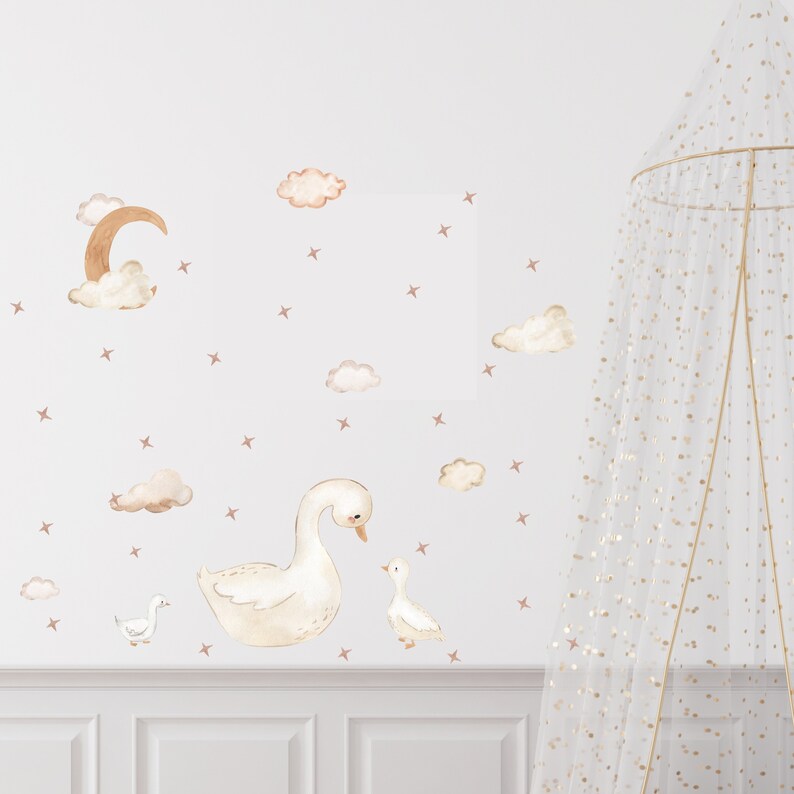 Goose Wall Decal for Nursery, Removable and Repositionable, Duck Wall