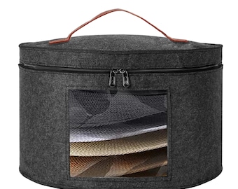 Hat Boxes for Women Storage & Men-foldable Hat Storage Boxes-large Capacity  Box With Lids for Travel With Dustproof Lid Toy Storagedark Grey 