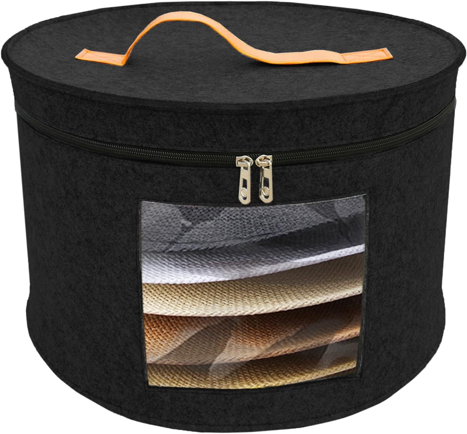 Hat Boxes for Women Storage & Men-foldable Hat Storage Boxes-large Capacity  Box With Lids for Travel With Dustproof Lid Toy Storagedark Grey 