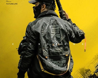 KRMLN Techwear Type -CrossBone- Cyber Tactical Limited Edition Jacket