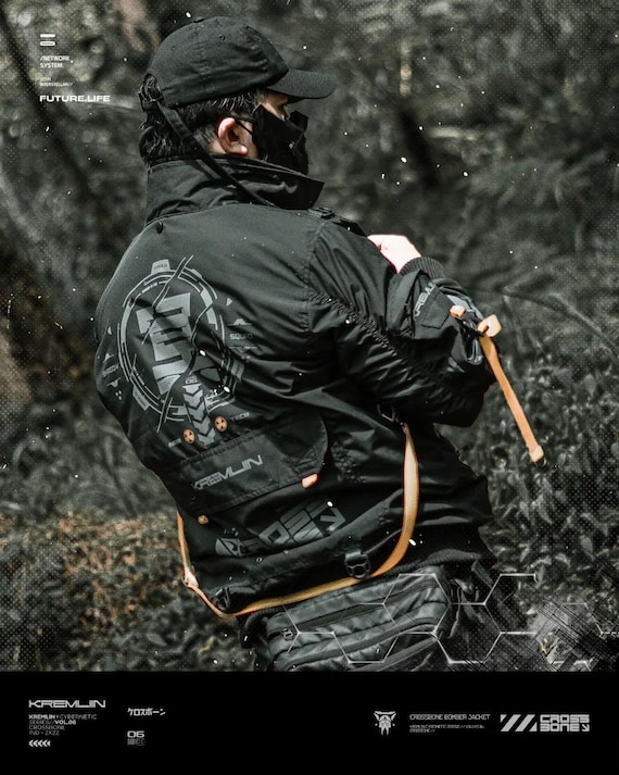 KRMLN Techwear Type crossbone Cyber Tactical Limited Edition Jacket 