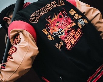 KRMLN Embroidery Varsity Jacket Series Onimusha