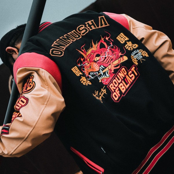 KRMLN Stickerei Varsity Jacke aus der Onimusha Serie