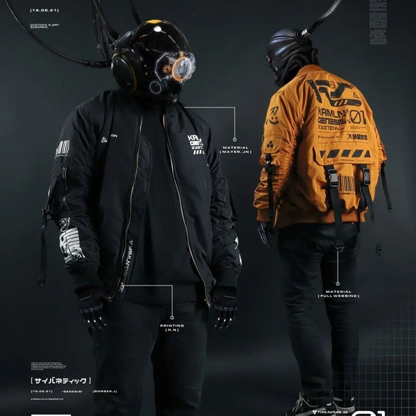 KRMLN Type -Genesis- Cyberpunk Waterproof Windproof Jacket