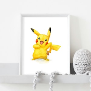 Pikachu Inspired Fan Art Print – A4 Digital Download | Cute Pokémon-Inspired Wall Art | Gamer Print | Cartoon Lover | Pikachu Fan Art Print