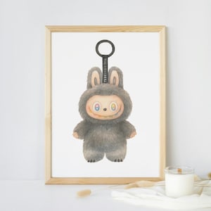 The Secret Labubu A4 Digital Print – Instant Download | Pop Mart | Labubu Art Printable | Cute Wall Art | The Monsters | Zomomo | The Secret