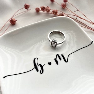 Engagement Gift Personalized Ring Bowl, Engagement Ring Bowl, Wedding Ring Bowl, Gift for Bride and Groom, Gift for Wedding image 3