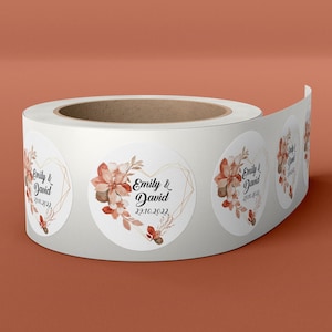 Personalized Autumn Wedding Stickers, Wedding Stickers, Wedding Stickers, Thank You Stickers, Autumn Stickers, Wedding Stickers