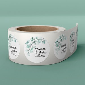 Personalized eucalyptus wedding stickers, wedding stickers, wedding stickers, thank you stickers, square sticker