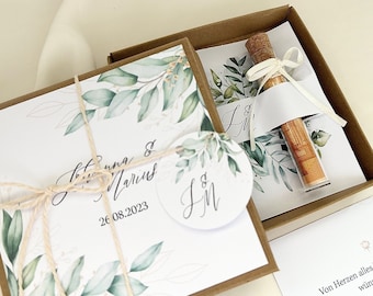 Personalized money gift for the wedding, gift box with test tube, money gift for the wedding, personalized wedding gifts